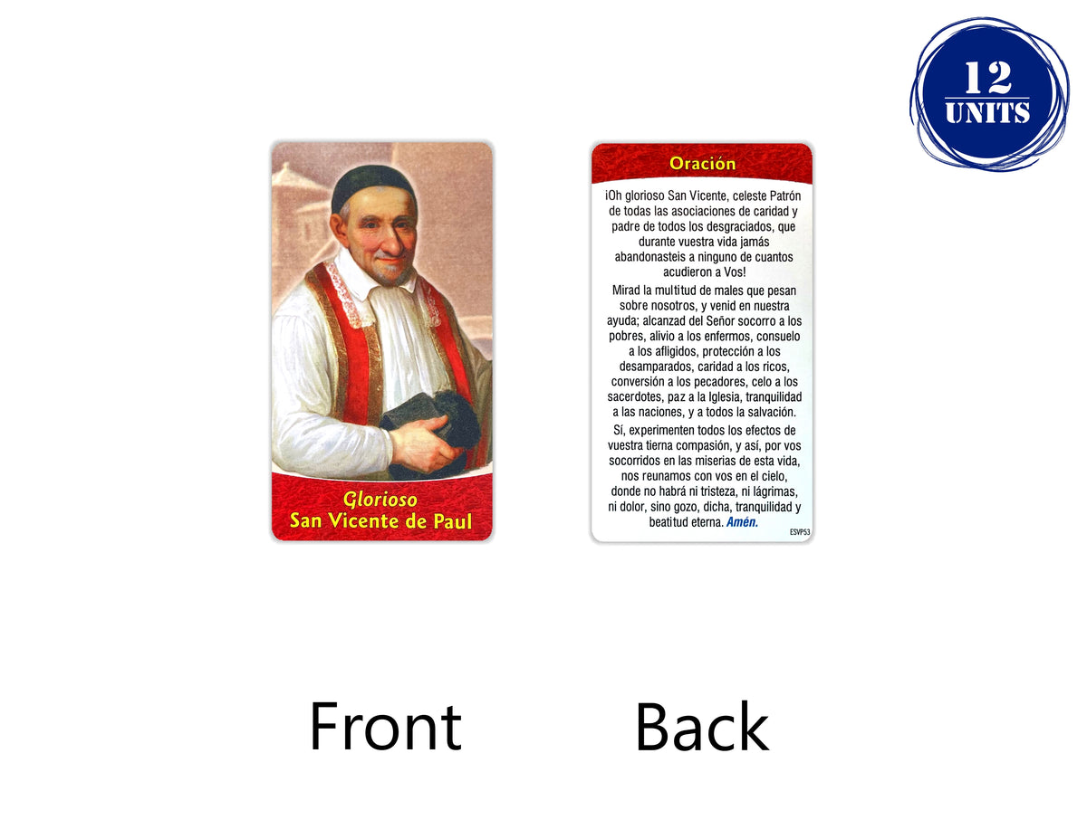 Estampas Católicas en Español – Prayer Holy Cards in Spanish, 3.5" x 2"