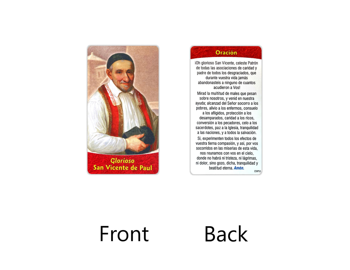 Estampas Católicas en Español – Prayer Holy Cards in Spanish, 3.5" x 2"