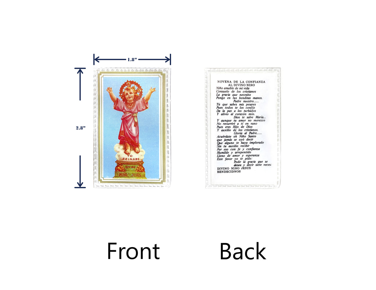 Estampas Católicas Plastificadas en Español – Laminated Prayer Holy Cards, 3.5" x 2"