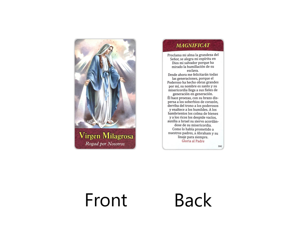 Estampas Católicas en Español – Prayer Holy Cards in Spanish, 3.5" x 2"