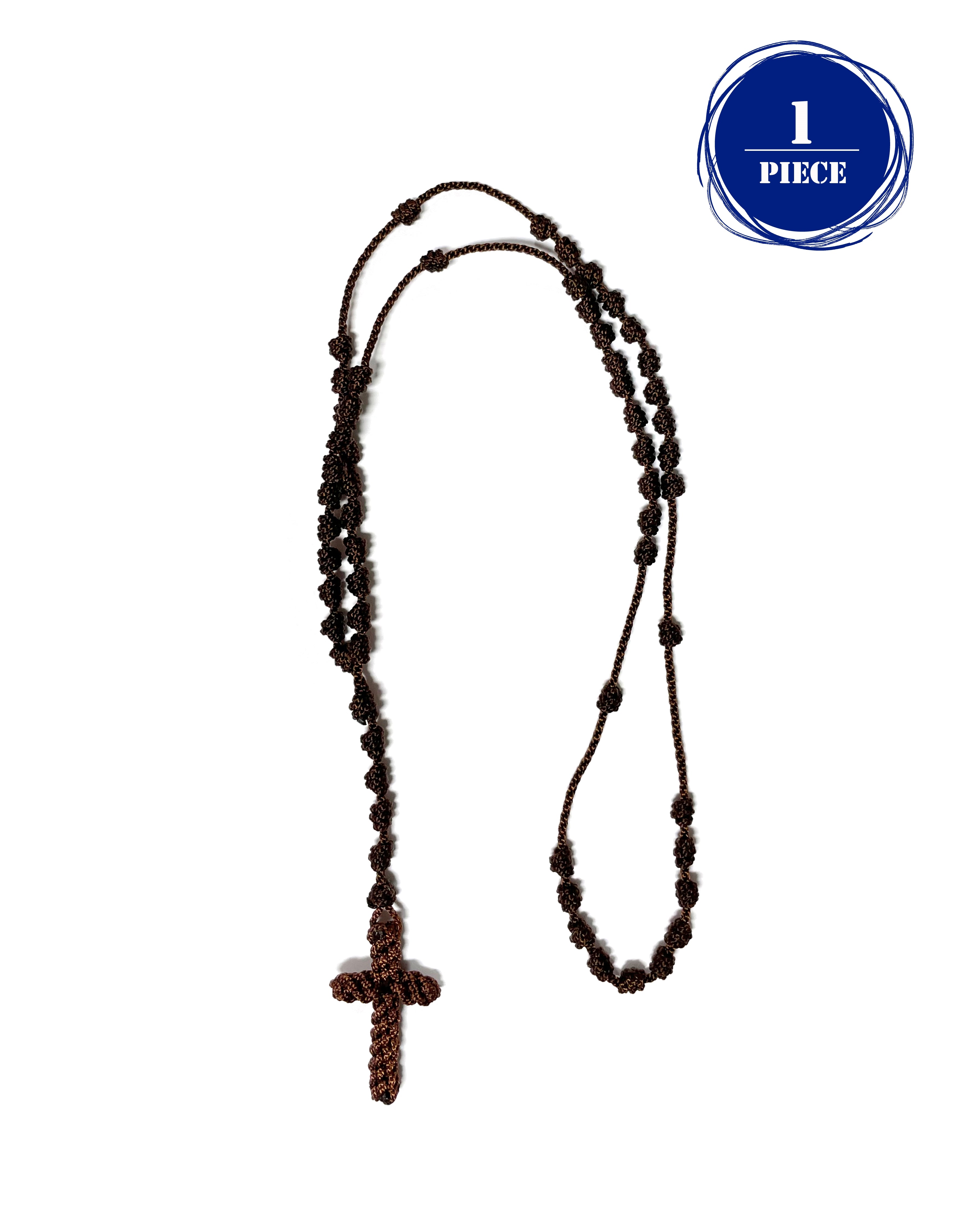 Knotted rosary - cord rosary, thread rosary - Handmade Rosary. Rosarios de cordón anudado y cruz tejida
