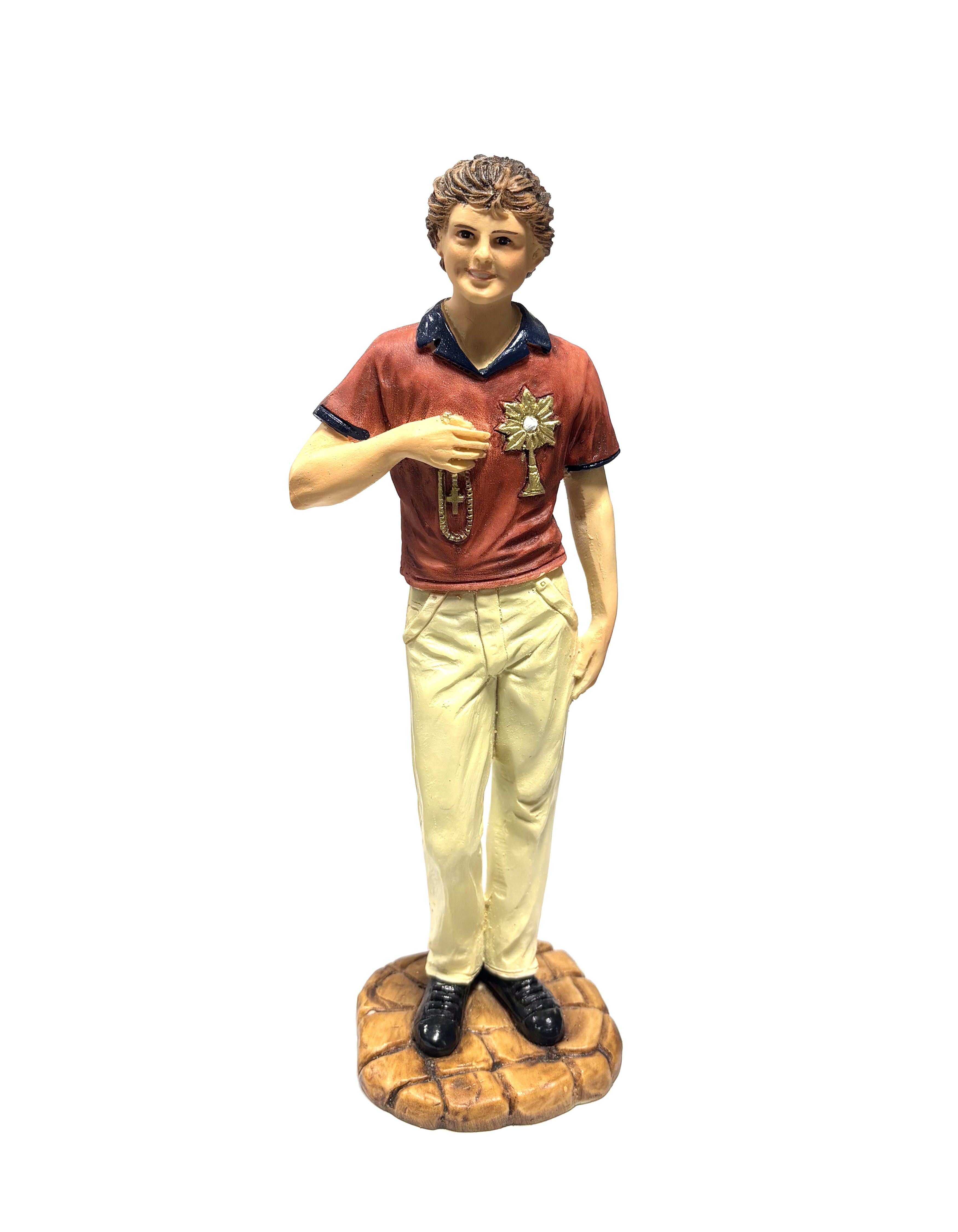 Religious statue of Saint Carlo Acutis 9.5" height