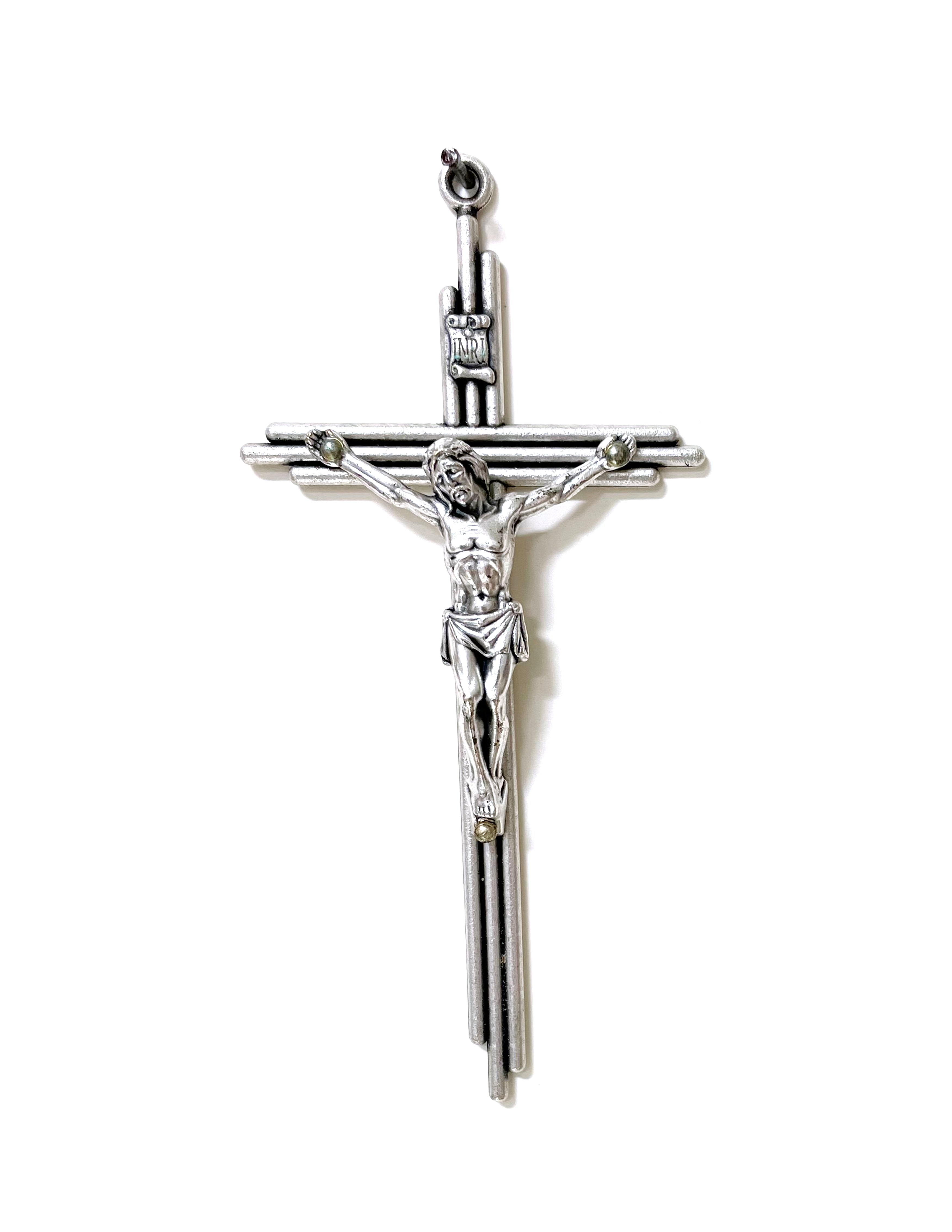 5.5" rustic metal crucifix