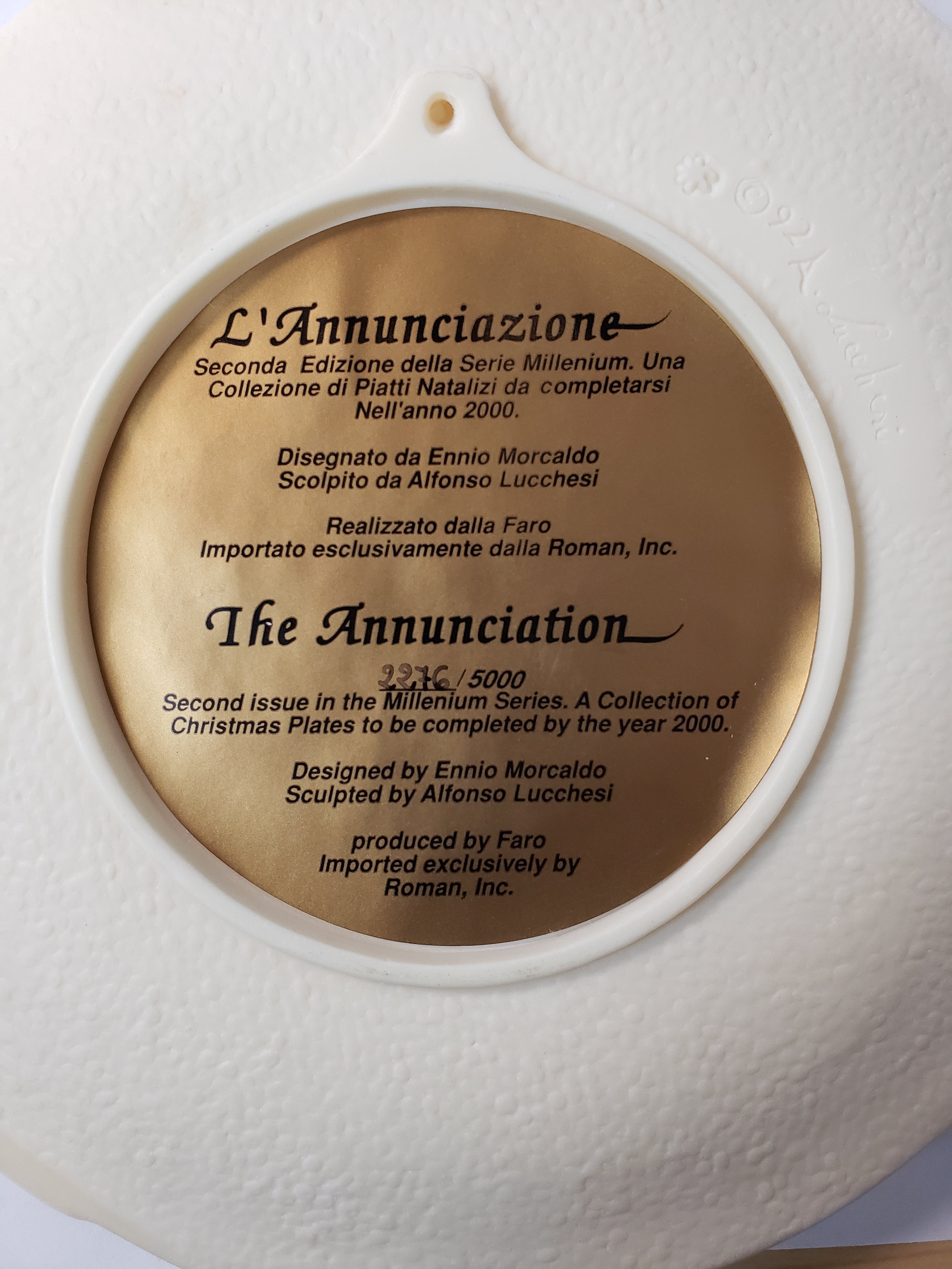 Vintage Faro Plate Made In Italy