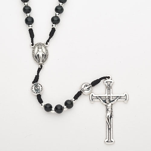 18.25"L Miraculous Medal String Rosary