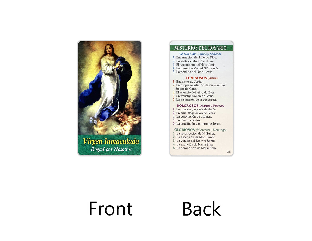 Estampas Católicas en Español – Prayer Holy Cards in Spanish, 3.5" x 2"