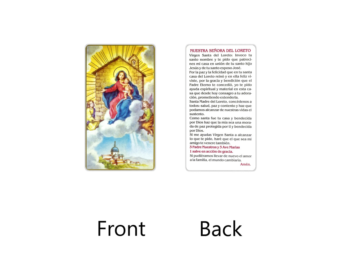 Estampas Católicas en Español – Prayer Holy Cards in Spanish, 3.5" x 2"