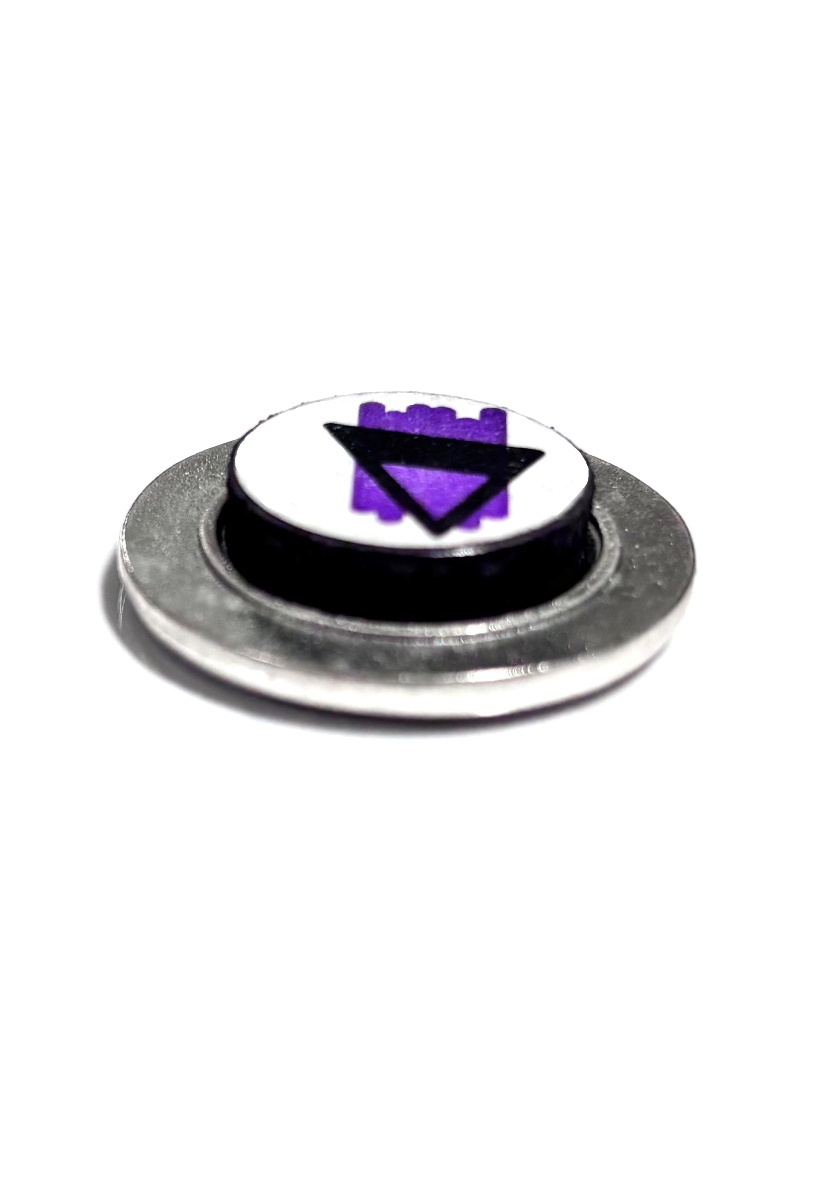 Holy Spirit red enamel round medal magnet