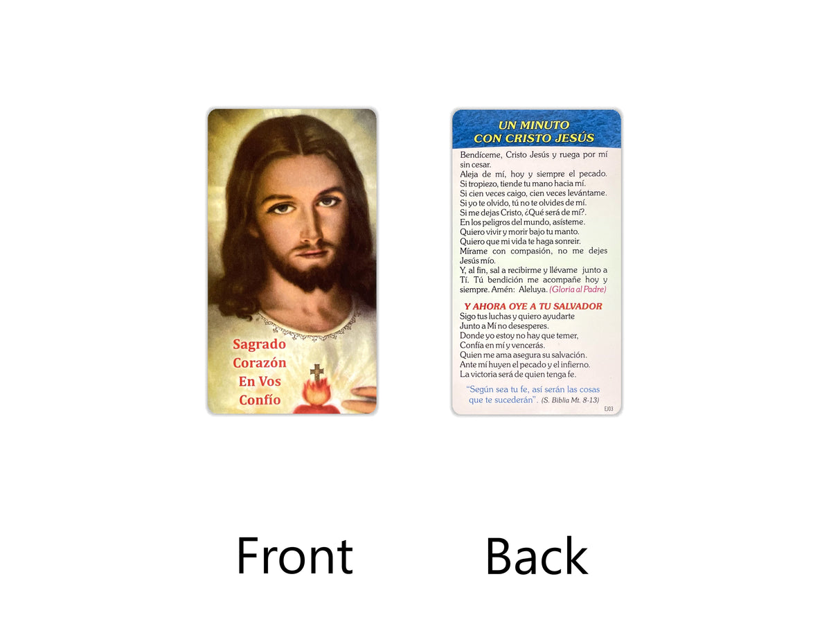 Estampas Católicas en Español – Prayer Holy Cards in Spanish, 3.5" x 2"