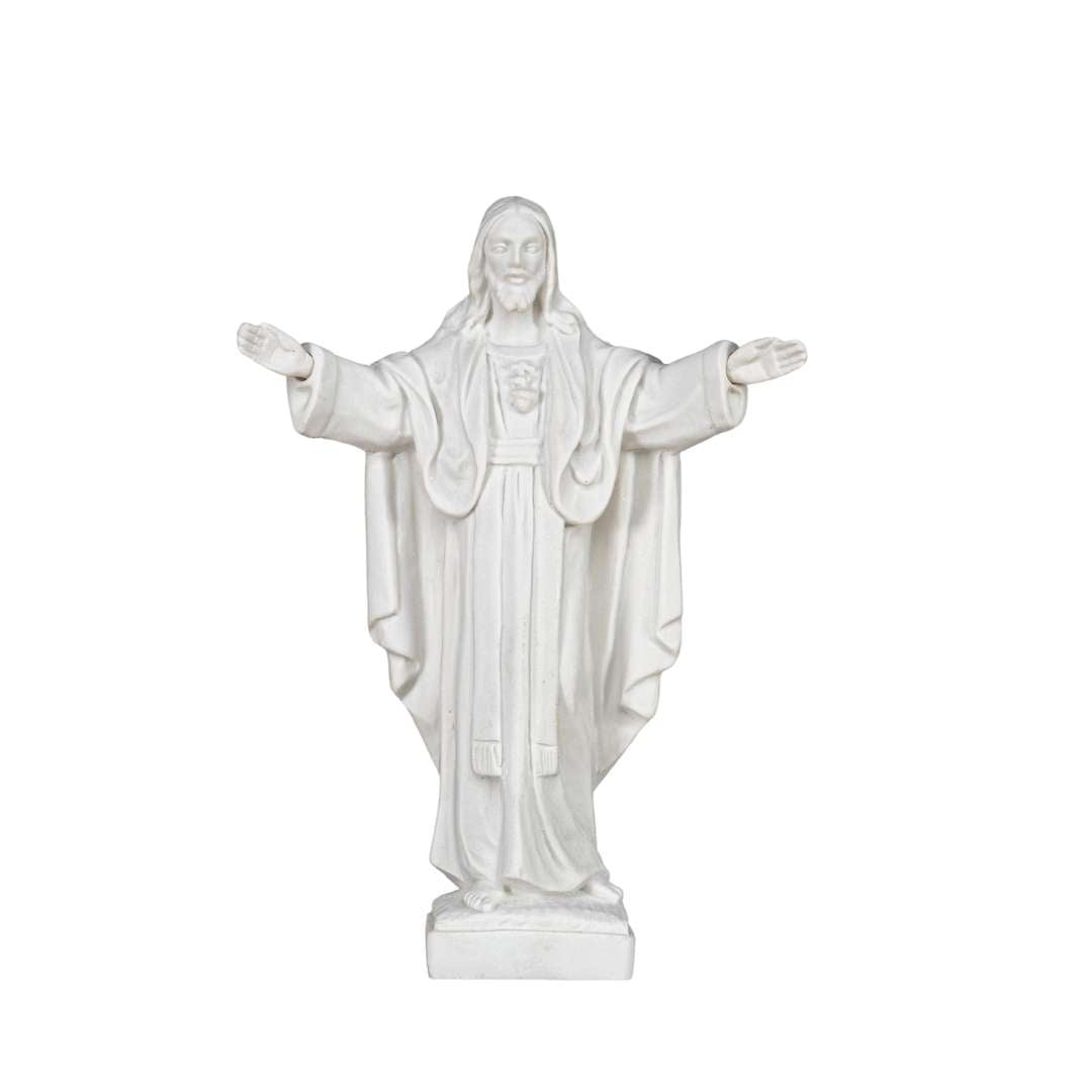 White Statue of Sacred Heart of Jesus Montmatre by the Faith Gift Shop Made in Italy / Estatua Blanca del Sagrado Corazon de Jesus