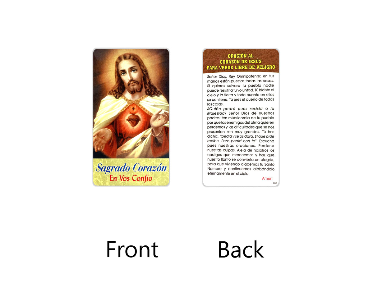Estampas Católicas en Español – Prayer Holy Cards in Spanish, 3.5" x 2"