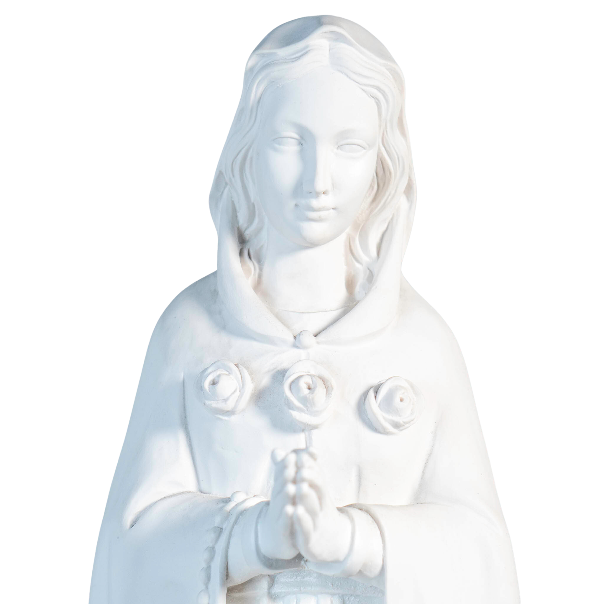 The Faith Gift Shop Mystic Rose Virgin Mary all White Statue- Made in Italy - Our Tuscany Collection - Maria Rosa Mistica Blanca