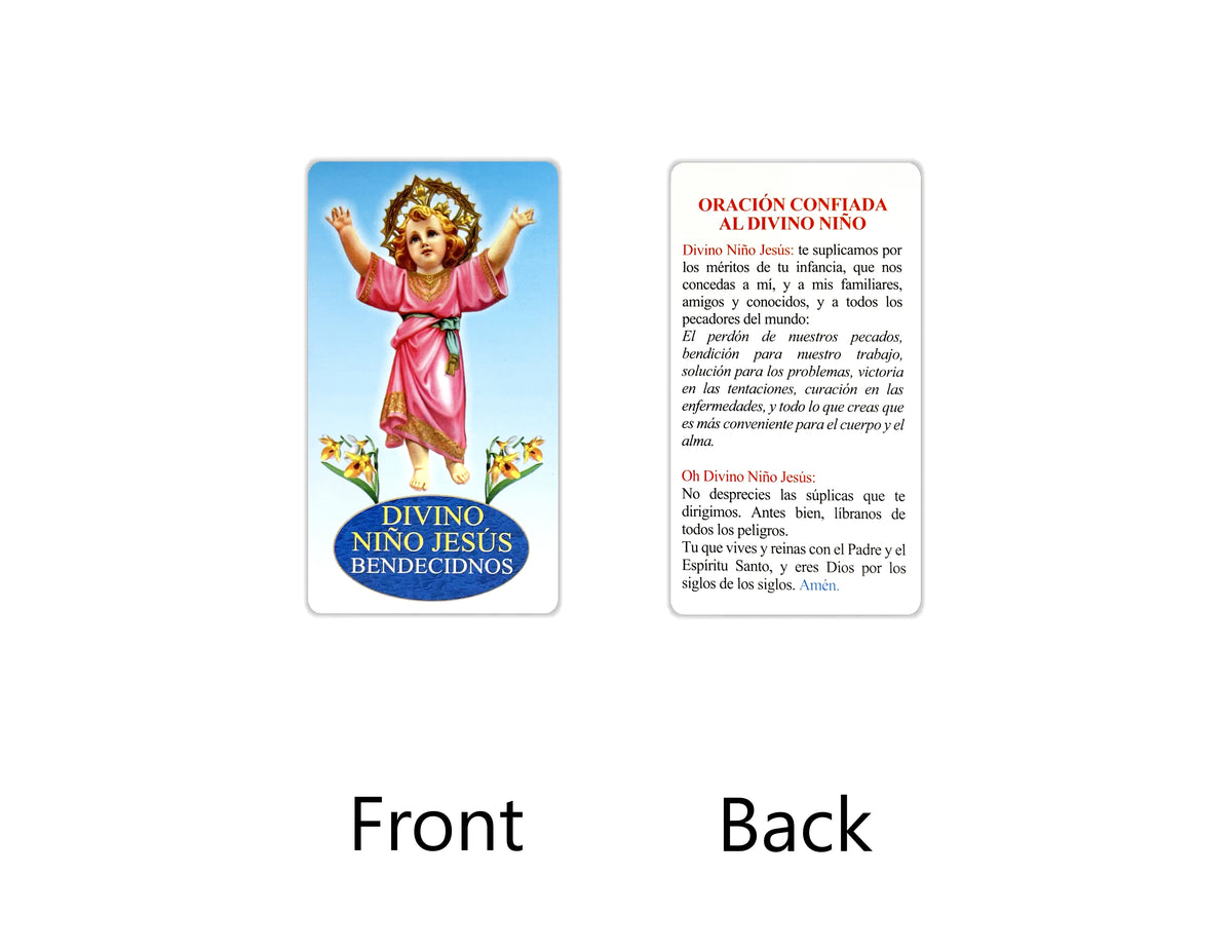 Estampas Católicas en Español – Prayer Holy Cards in Spanish, 3.5" x 2"