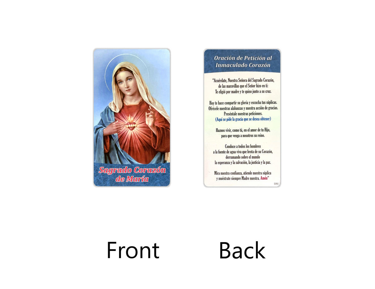 Estampas Católicas en Español – Prayer Holy Cards in Spanish, 3.5" x 2"
