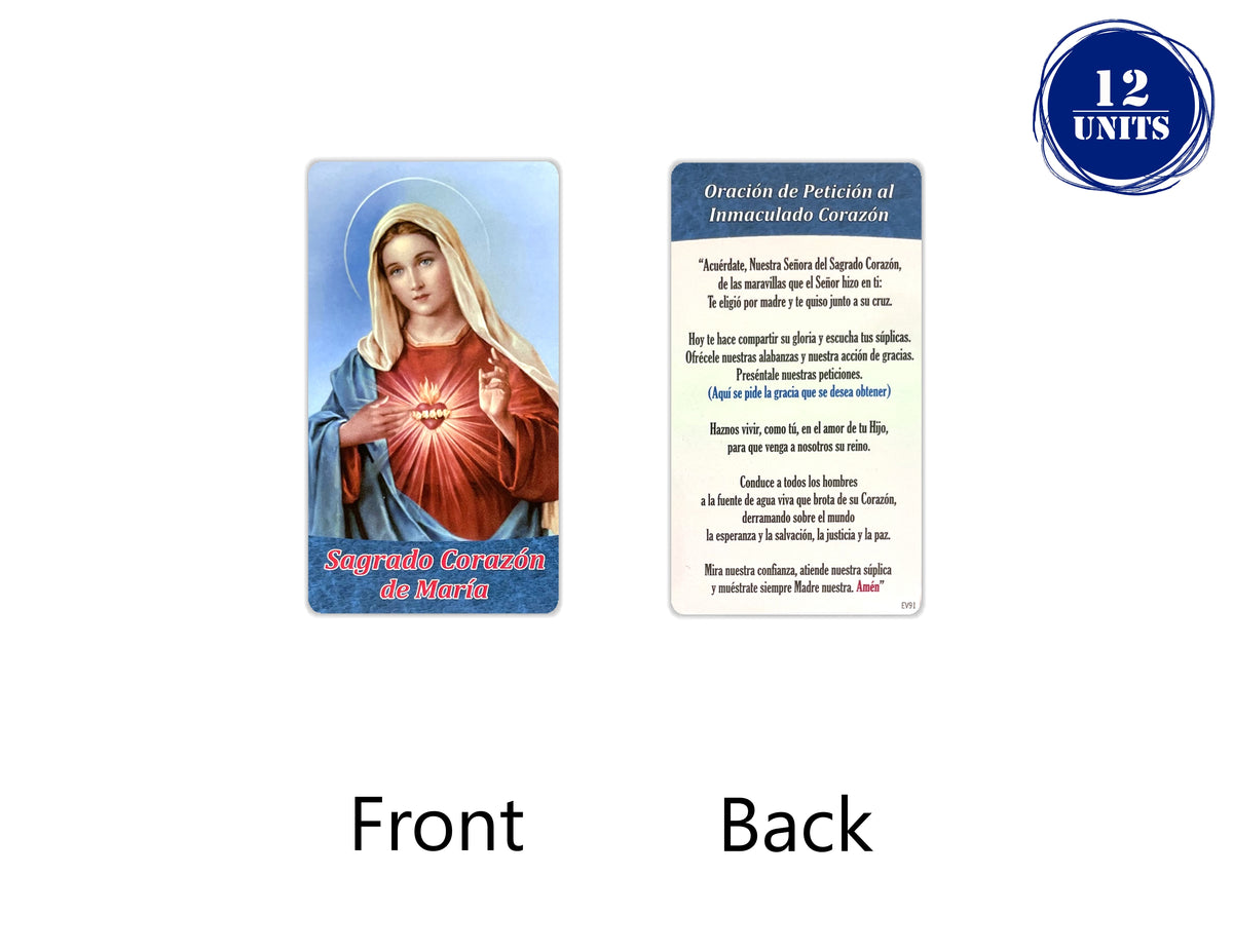 Estampas Católicas en Español – Prayer Holy Cards in Spanish, 3.5" x 2"