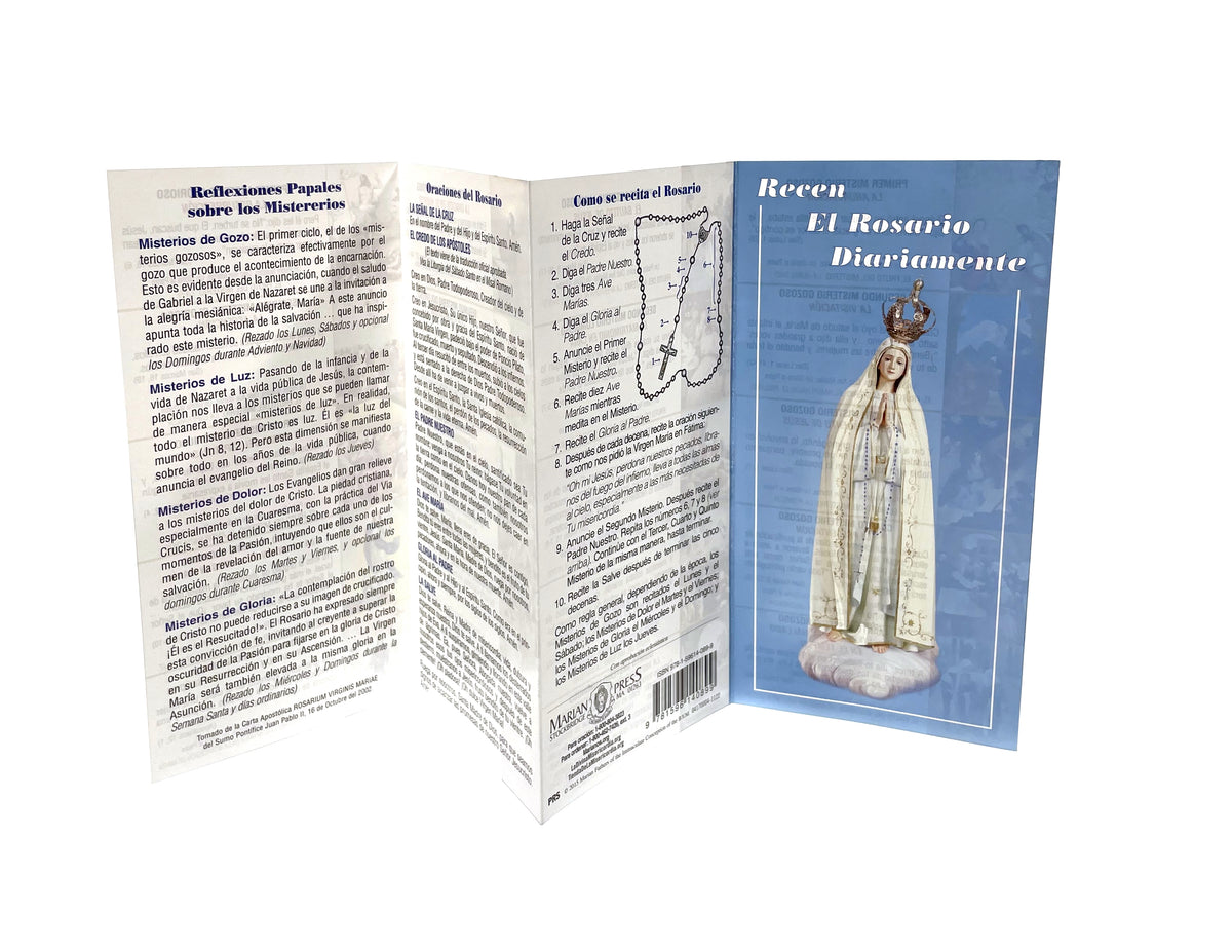 Plegable Recen el Rosario Diariamente, folleto ilustrado en español – view 3