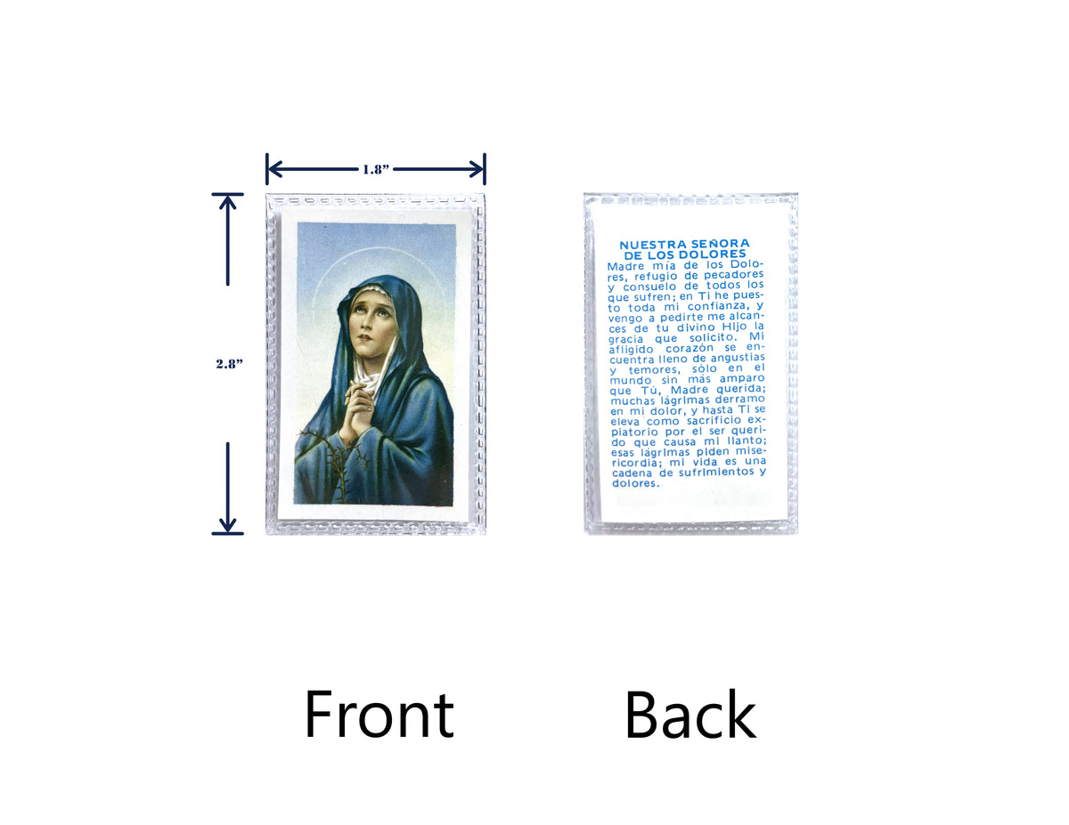 Estampas Católicas Plastificadas en Español – Laminated Prayer Holy Cards, 3.5" x 2"