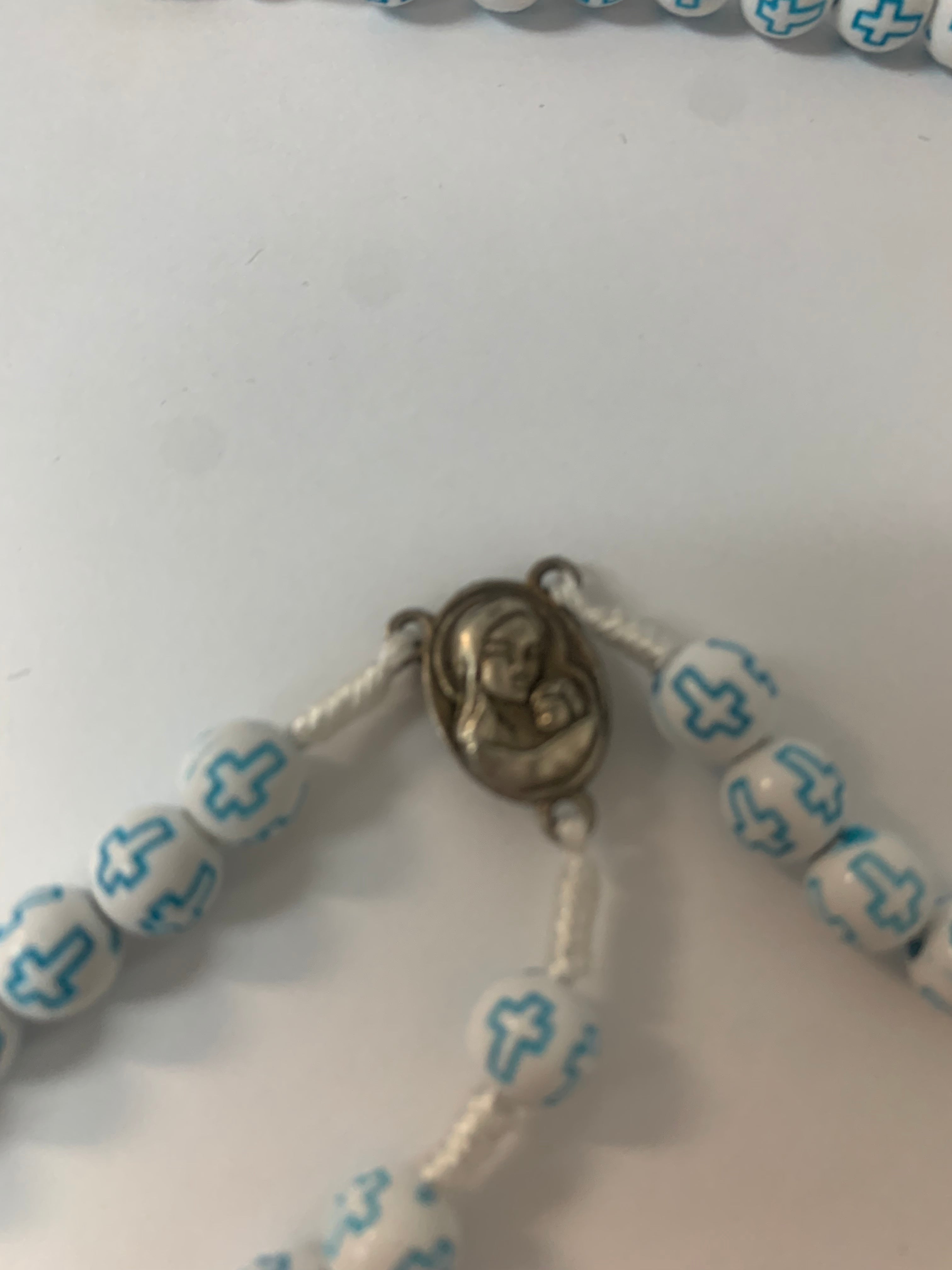 Rosary with medal of Our Lady and Soil from the Holy Land