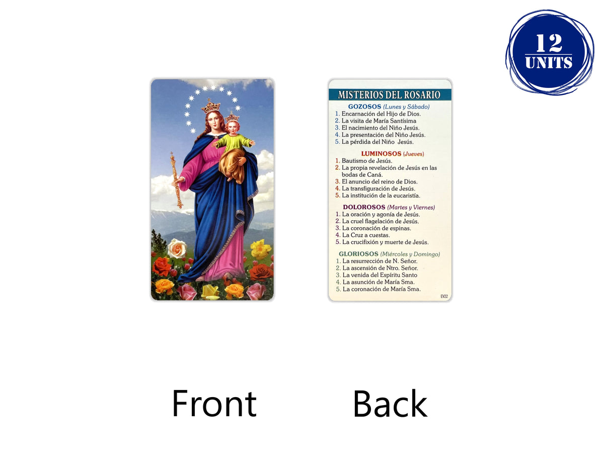 Estampas Católicas en Español – Prayer Holy Cards in Spanish, 3.5" x 2"
