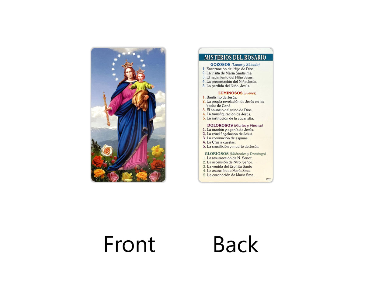 Estampas Católicas en Español – Prayer Holy Cards in Spanish, 3.5" x 2"