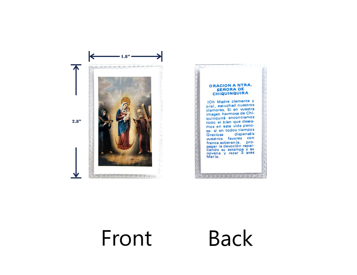 Estampas Católicas Plastificadas en Español – Laminated Prayer Holy Cards, 3.5" x 2"