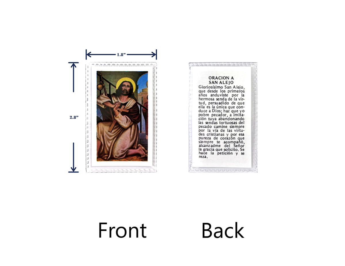 Estampas Católicas Plastificadas en Español – Laminated Prayer Holy Cards, 3.5" x 2"