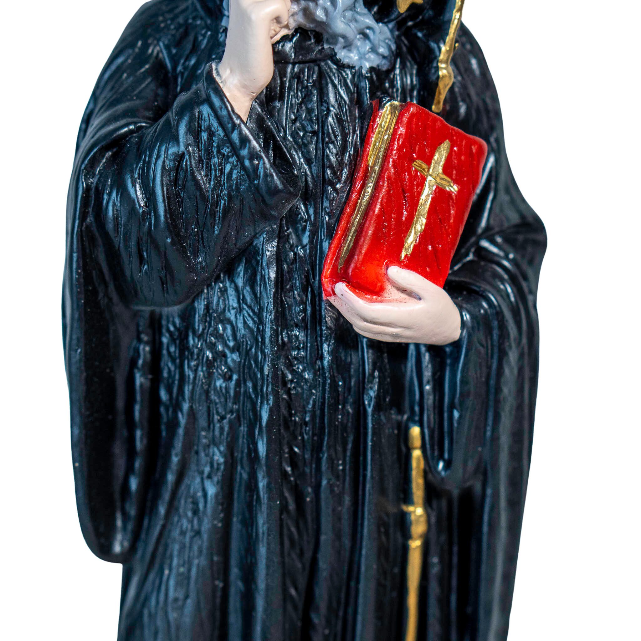 The Faith Gift Shop Saint Benedict statue - Hand Painted in Italy - Our Tuscany Collection - Estatua de San Benito