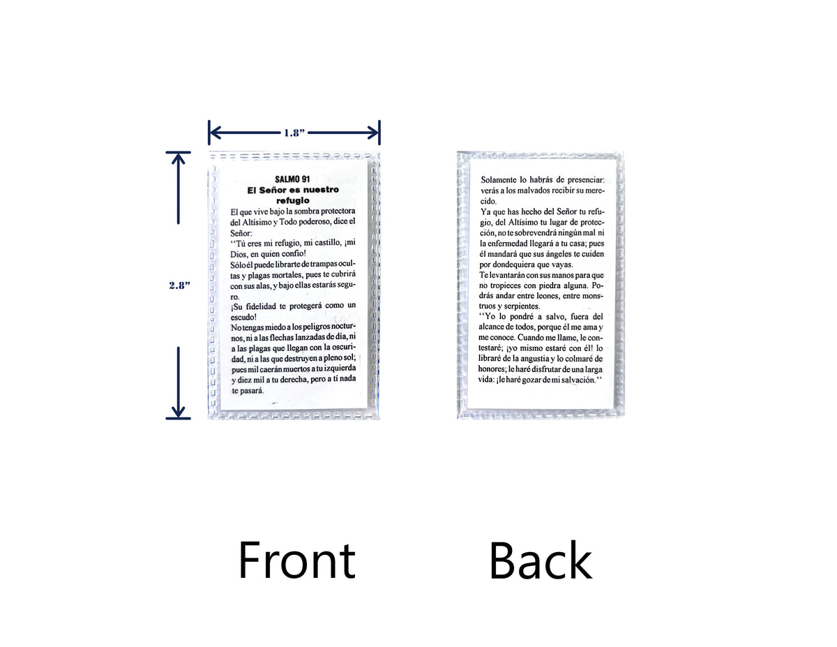 Estampas Católicas Plastificadas en Español – Laminated Prayer Holy Cards, 3.5" x 2"