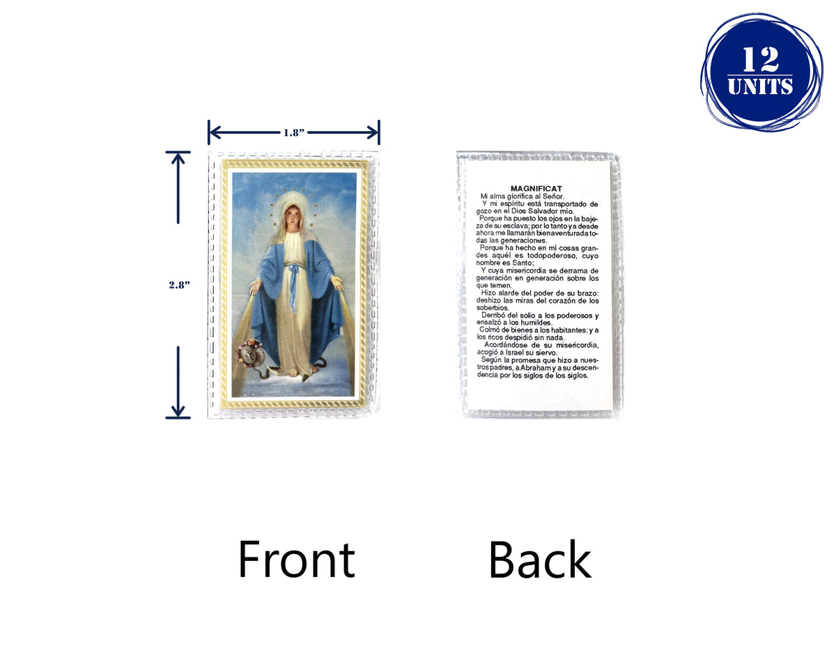 Estampas Católicas Plastificadas en Español – Laminated Prayer Holy Cards, 3.5" x 2"