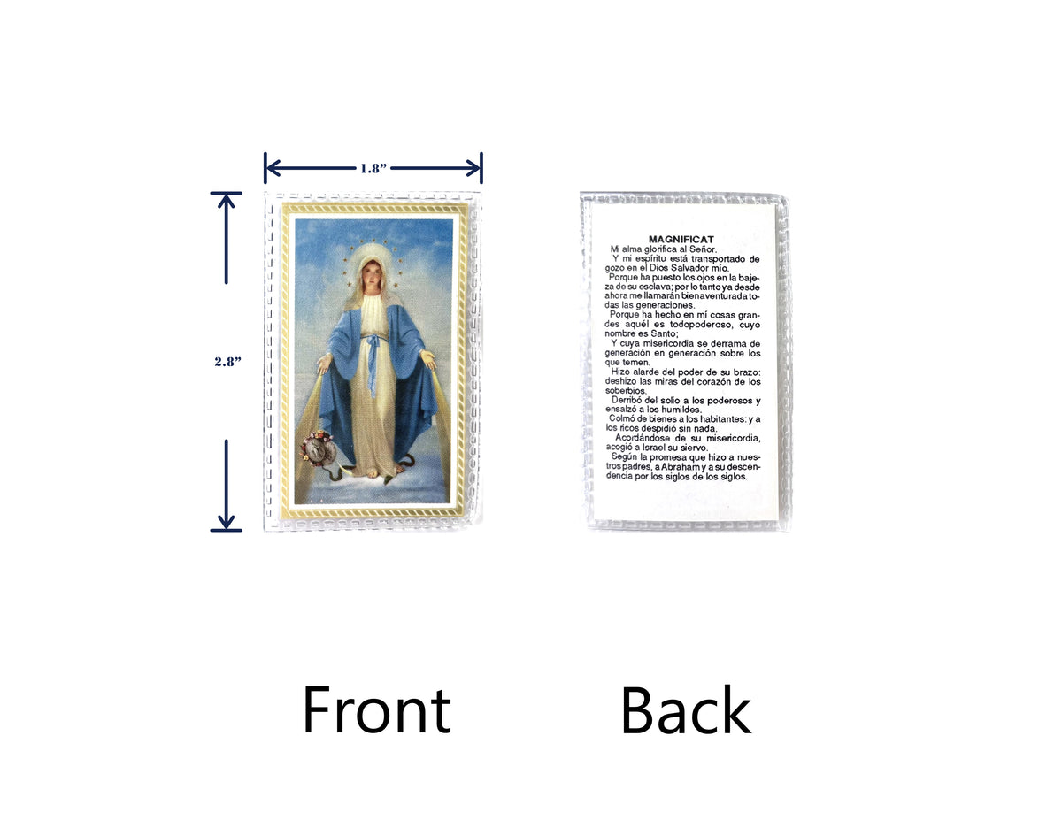 Estampas Católicas Plastificadas en Español – Laminated Prayer Holy Cards, 3.5" x 2"