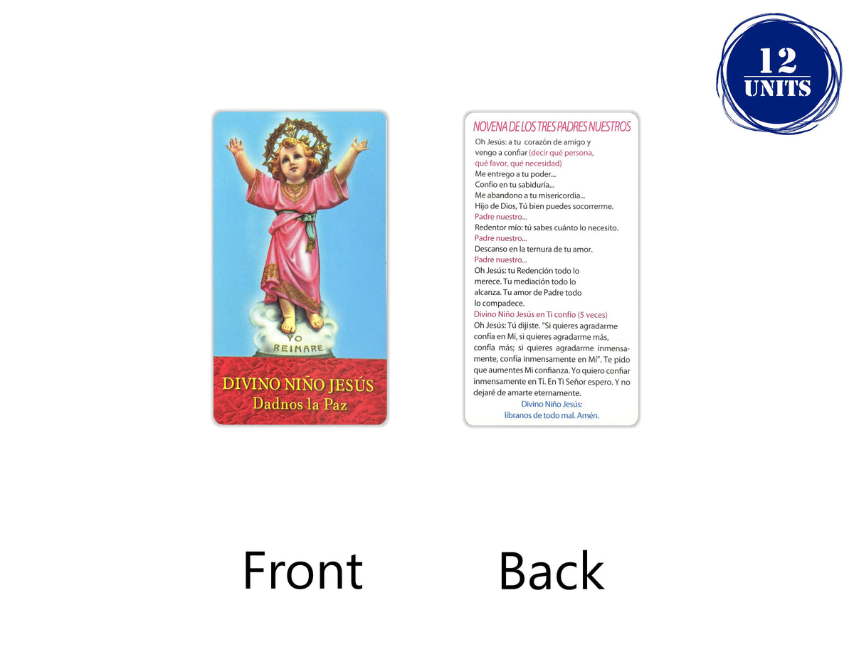 Estampas Católicas en Español – Prayer Holy Cards in Spanish, 3.5" x 2"
