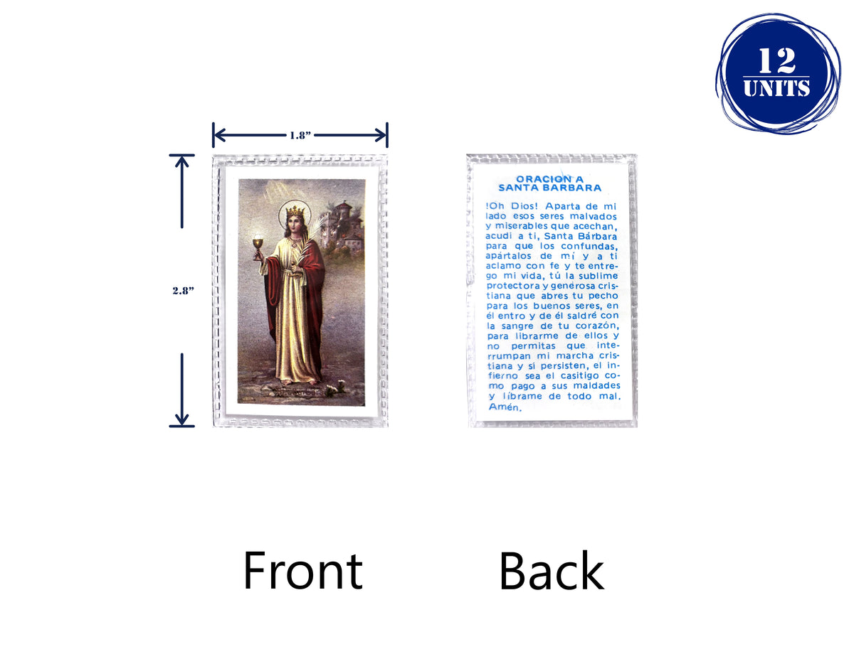 Estampas Católicas Plastificadas en Español – Laminated Prayer Holy Cards, 3.5" x 2"