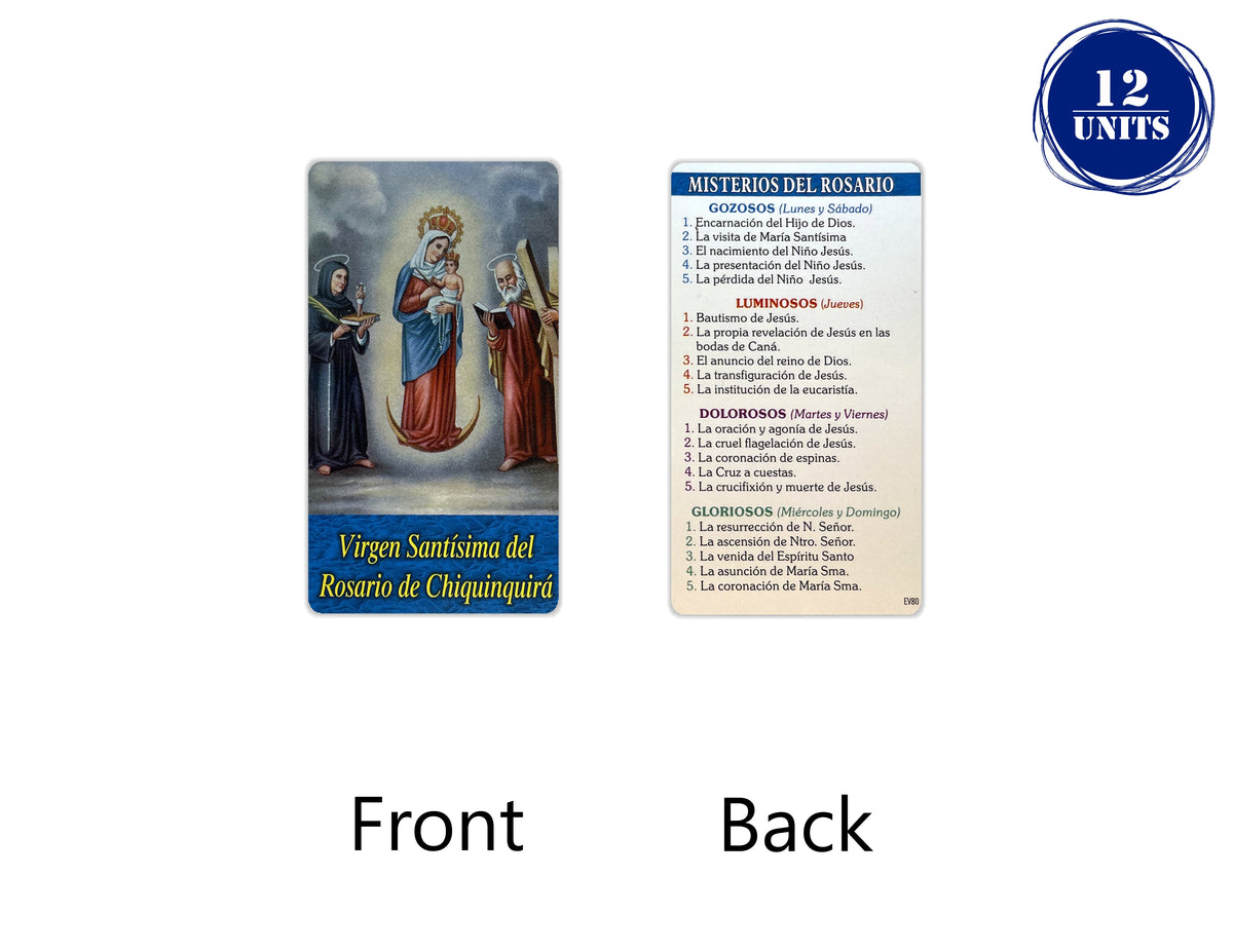 Estampas Católicas en Español – Prayer Holy Cards in Spanish, 3.5" x 2"
