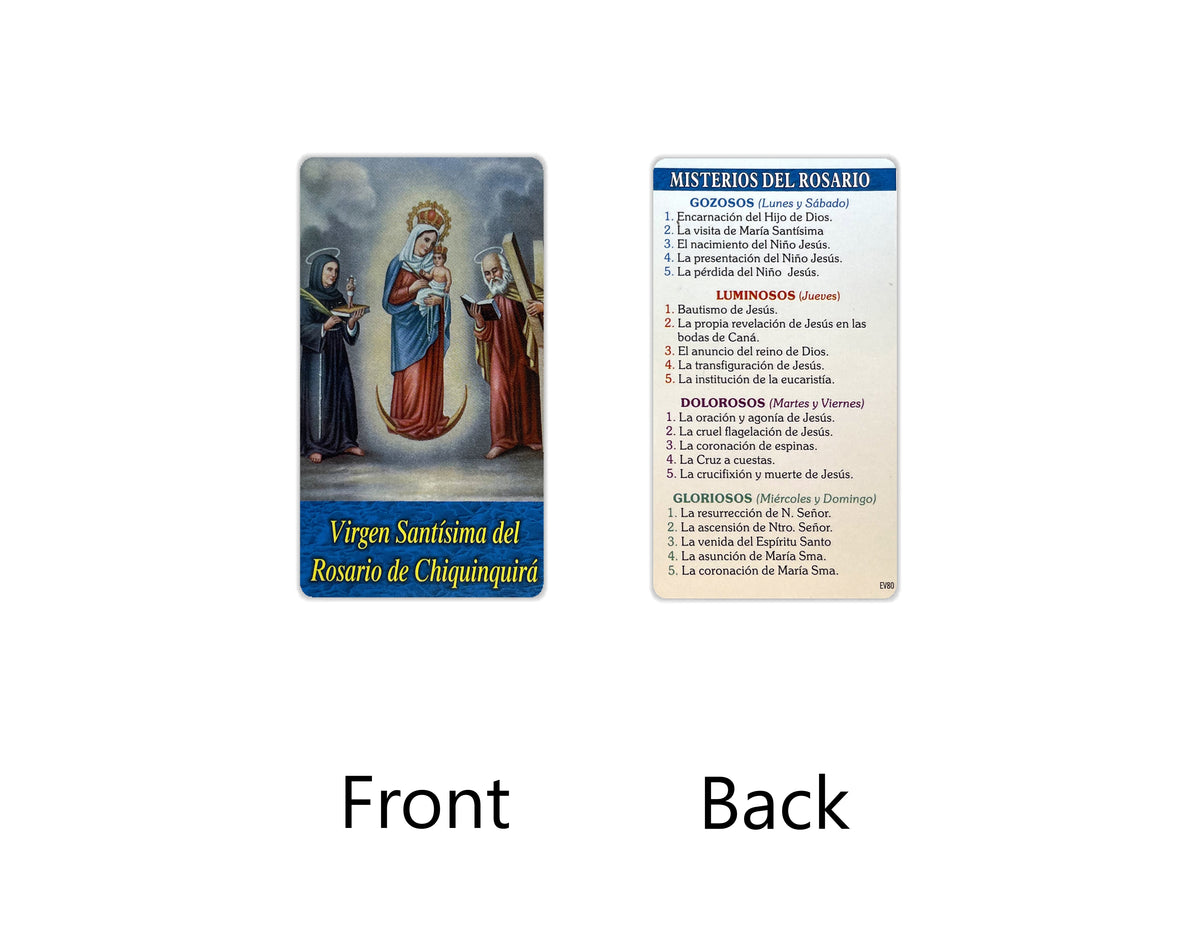 Estampas Católicas en Español – Prayer Holy Cards in Spanish, 3.5" x 2"