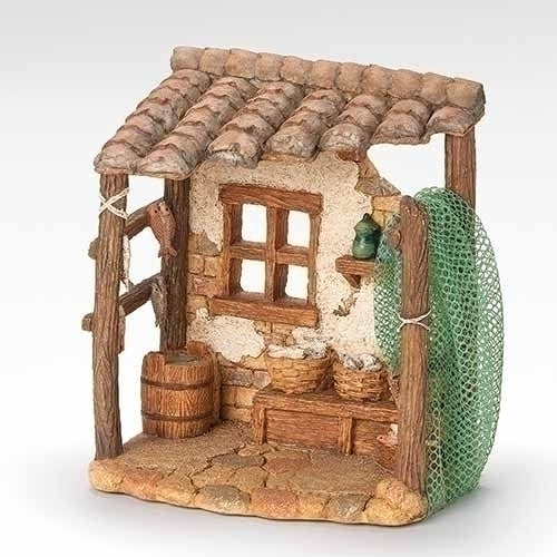 6.75"H fishing shop for 5" scale nativity figures