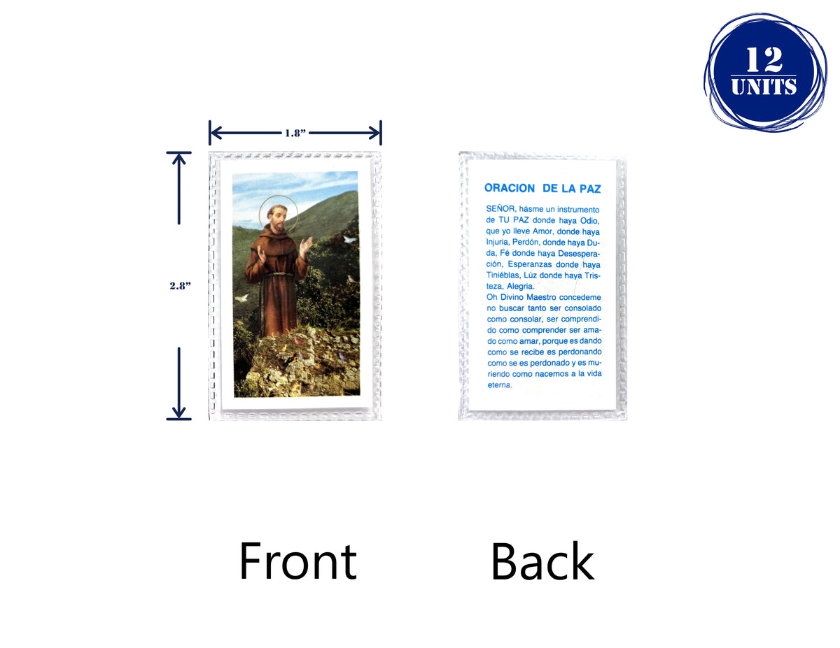 Estampas Católicas Plastificadas en Español – Laminated Prayer Holy Cards, 3.5" x 2"