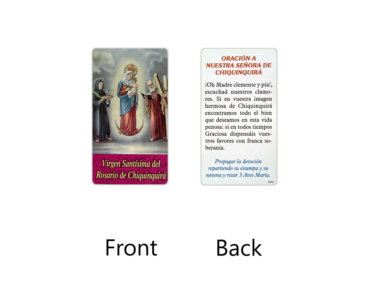 Estampas Católicas en Español – Prayer Holy Cards in Spanish, 3.5" x 2"