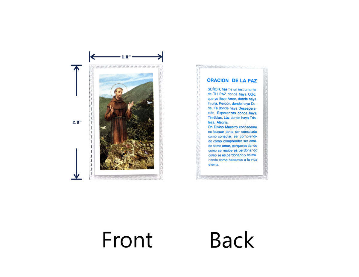 Estampas Católicas Plastificadas en Español – Laminated Prayer Holy Cards, 3.5" x 2"