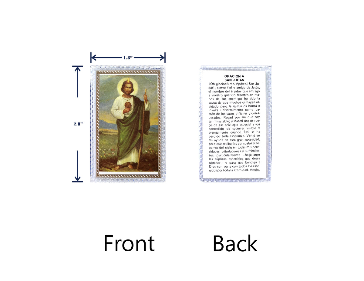 Estampas Católicas Plastificadas en Español – Laminated Prayer Holy Cards, 3.5" x 2"