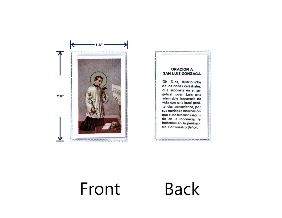 Estampas Católicas Plastificadas en Español – Laminated Prayer Holy Cards, 3.5" x 2"