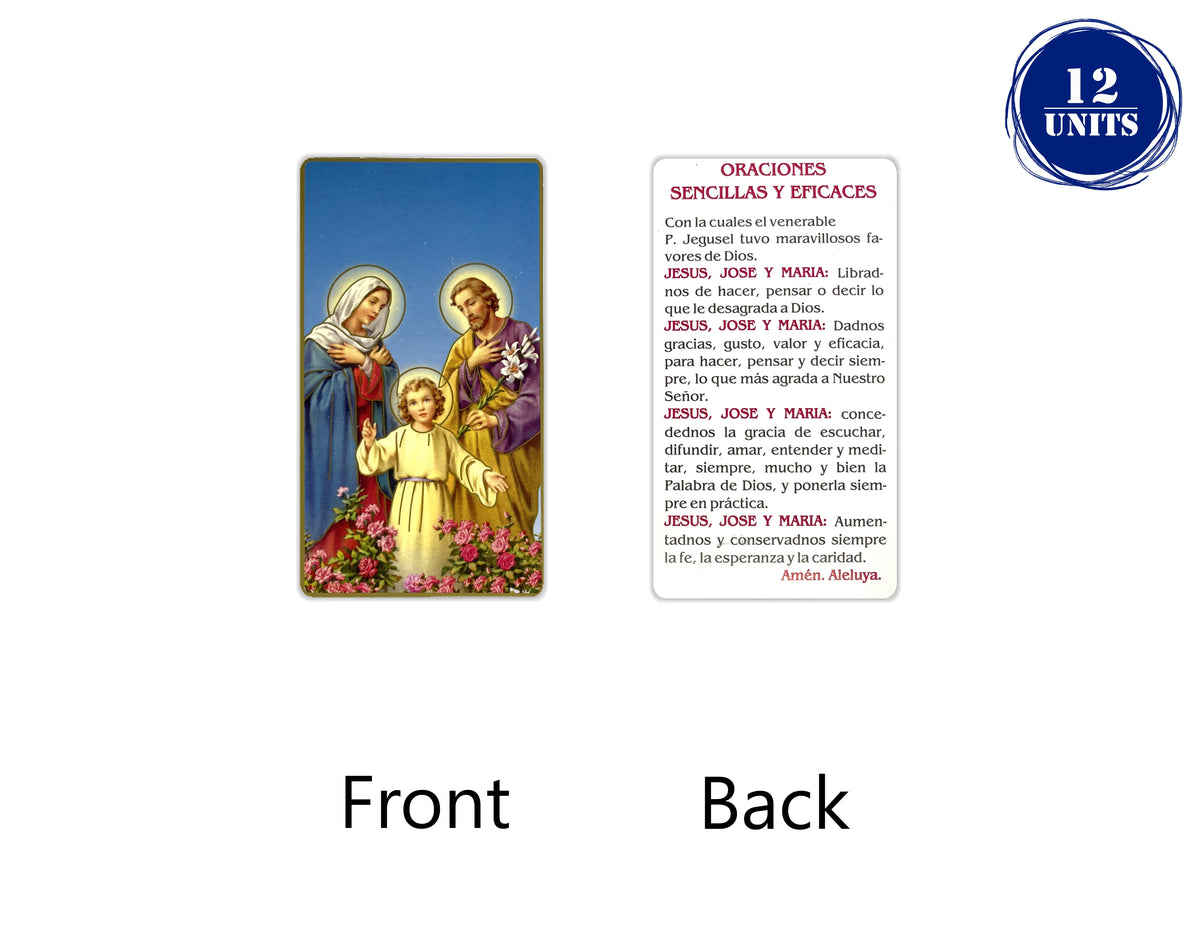 Estampas Católicas en Español – Prayer Holy Cards in Spanish, 3.5" x 2"