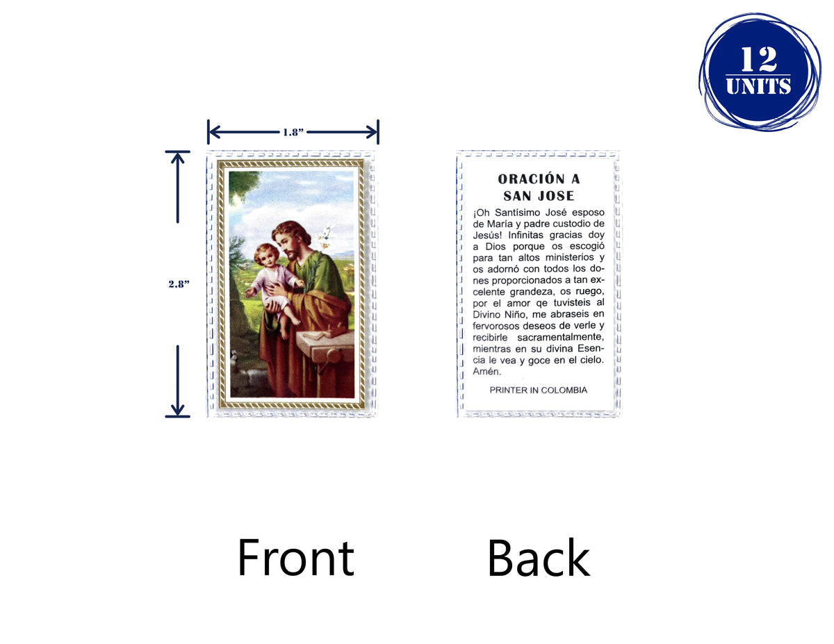 Estampas Católicas Plastificadas en Español – Laminated Prayer Holy Cards, 3.5" x 2"