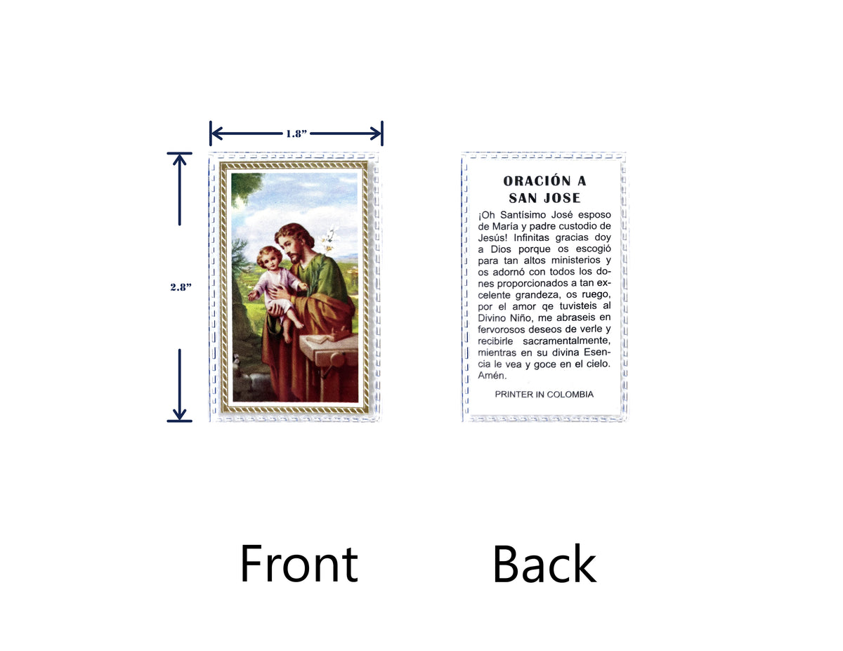 Estampas Católicas Plastificadas en Español – Laminated Prayer Holy Cards, 3.5" x 2"