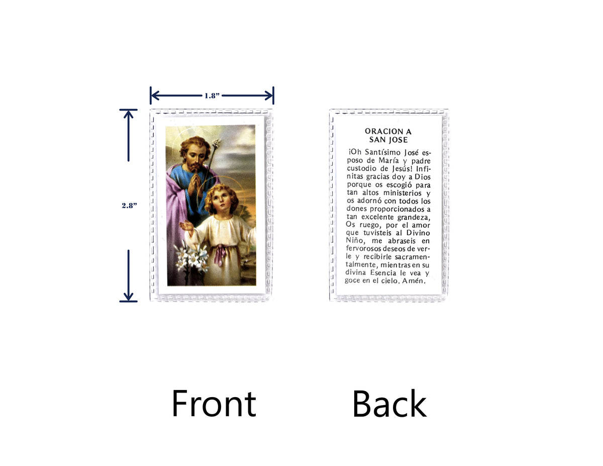 Estampas Católicas Plastificadas en Español – Laminated Prayer Holy Cards, 3.5" x 2"