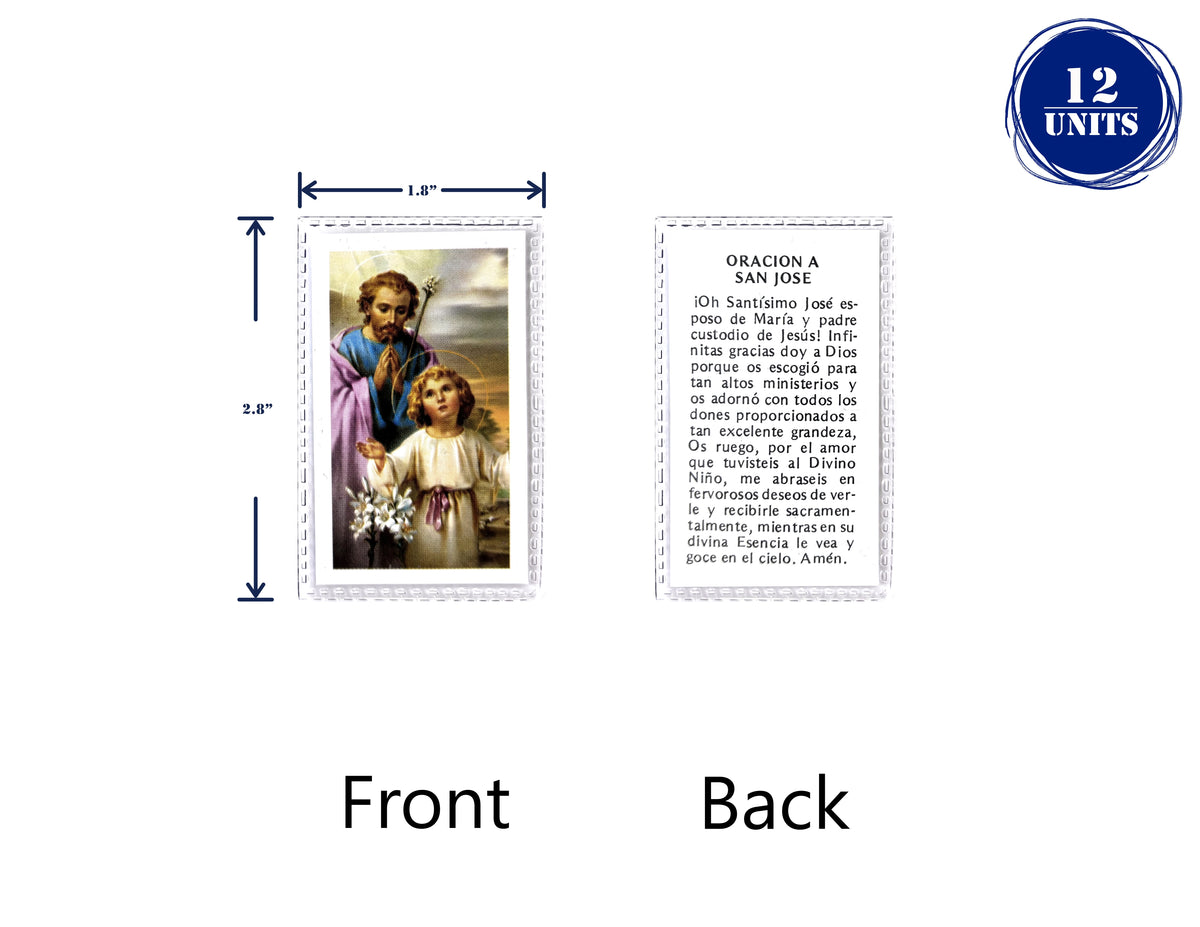 Estampas Católicas Plastificadas en Español – Laminated Prayer Holy Cards, 3.5" x 2"