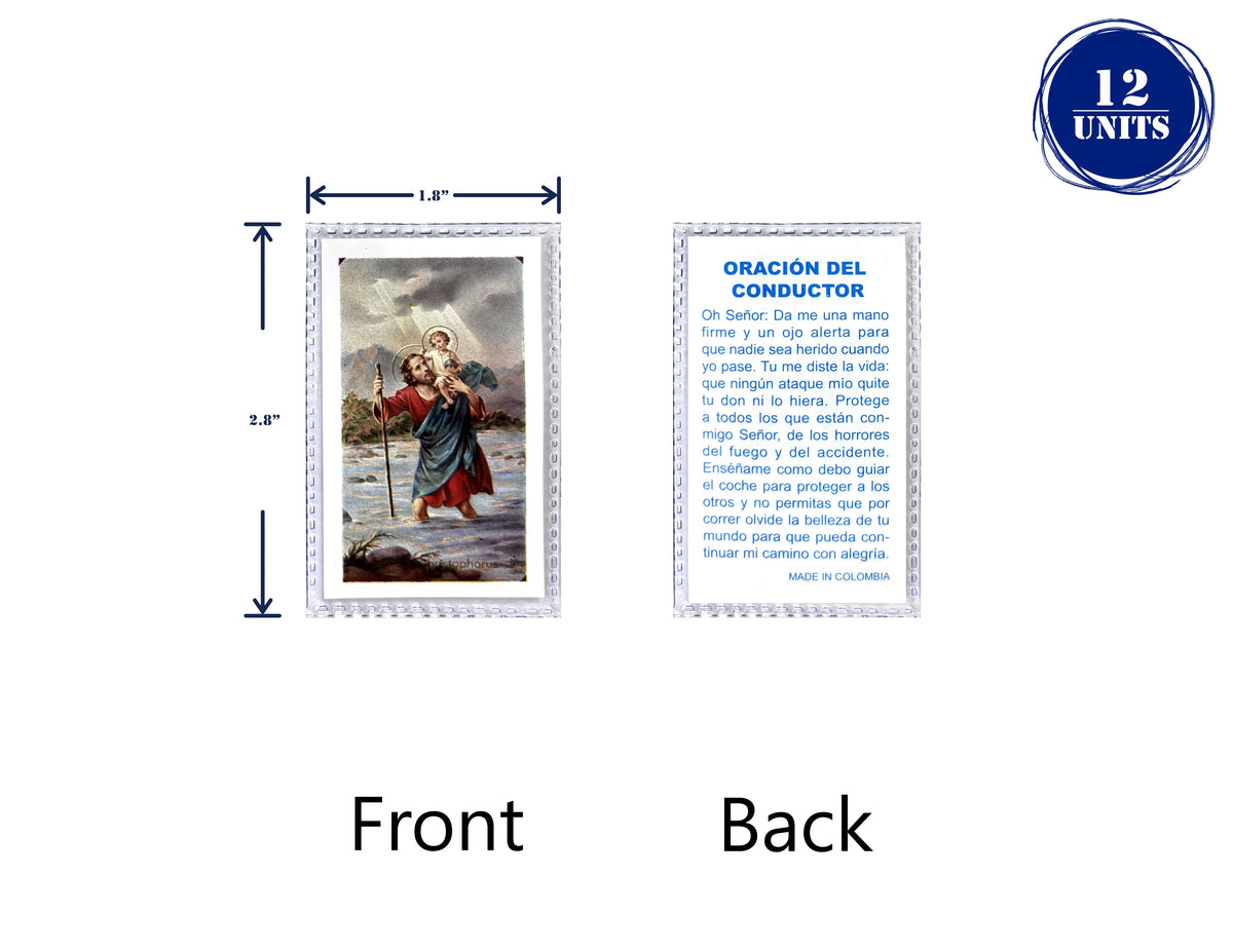 Estampas Católicas Plastificadas en Español – Laminated Prayer Holy Cards, 3.5" x 2"
