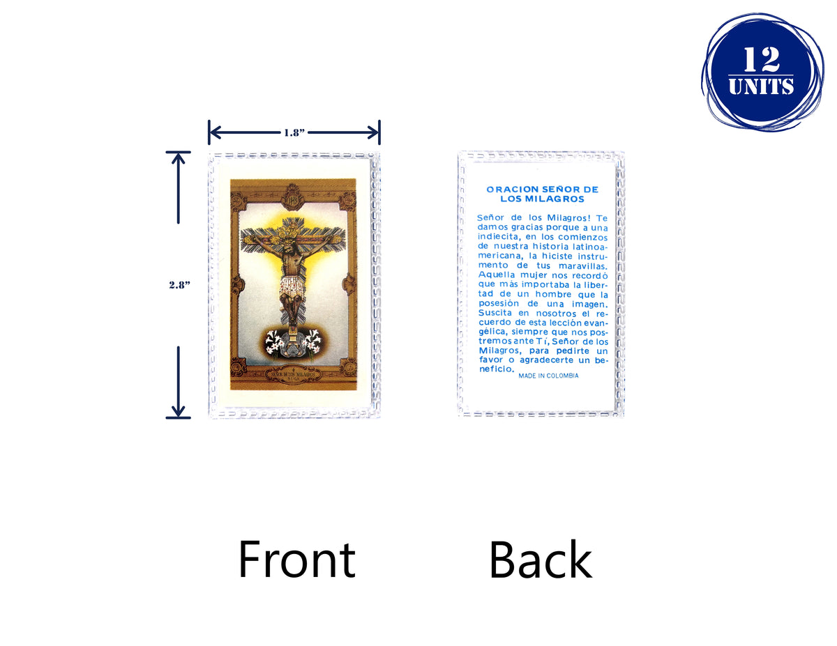 Estampas Católicas Plastificadas en Español – Laminated Prayer Holy Cards, 3.5" x 2"
