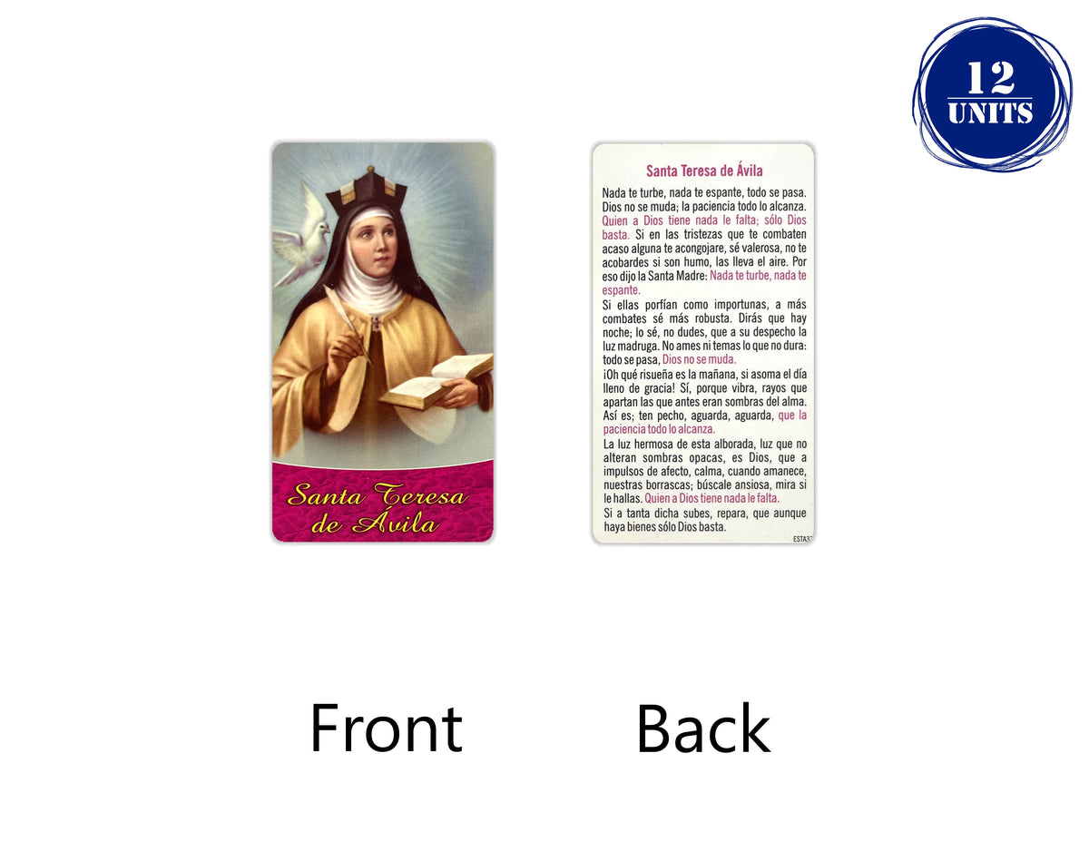 Estampas Católicas en Español – Prayer Holy Cards in Spanish, 3.5" x 2"