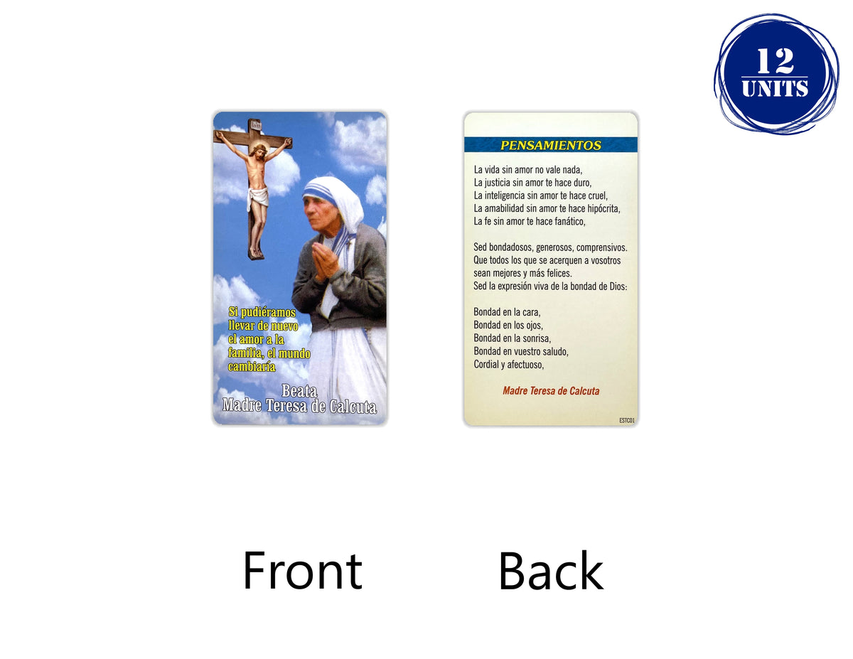 Estampas Católicas en Español – Prayer Holy Cards in Spanish, 3.5" x 2"
