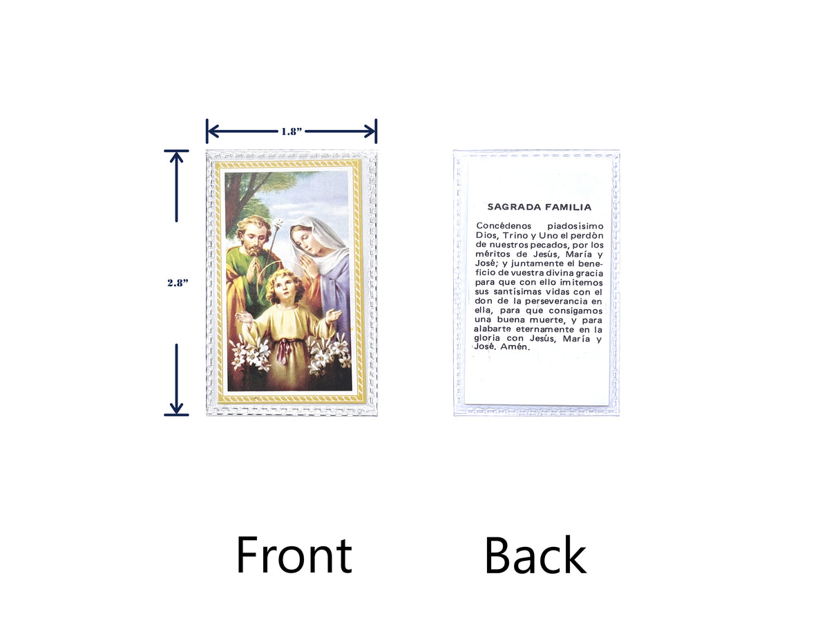 Estampas Católicas Plastificadas en Español – Laminated Prayer Holy Cards, 3.5" x 2"